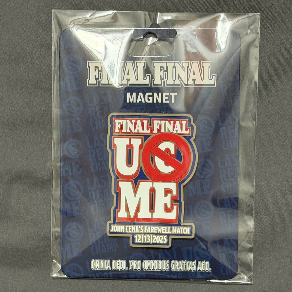 John Cena Final Match - Last Time Is Now Magnet - 12/13/25 WWE - Washington DC